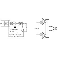 Смеситель для душа Jacob Delafon Louise E24362-CP Хром — фото 4, Смеситель для душа