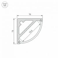 Товар: Профиль алюминиевый Arlight 036043 накладной для контурной подсветки Серебристый - фото 3 Профиль алюминиевый Arlight 036043 накладной для контурной подсветки Серебристый — фото 3, Профили для светодиодных лент