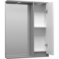 Товар: Зеркало со шкафом Brevita Balaton 65 R BAL-04065-01-01П с подсветкой Белое матовое Серое матовое - фото 4 Зеркало со шкафом Brevita Balaton 65 R BAL-04065-01-01П с подсветкой Белое матовое Серое матовое — фото 4, Мебель для ванной