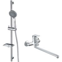 Смеситель для ванны Aquatek Вега AQ1033CR универсальный Хром — фото 1, Смеситель для ванны