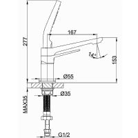 Смеситель на борт ванны Frap H61 Хром арт-F1161 — фото 6, Смесители на борт ванны