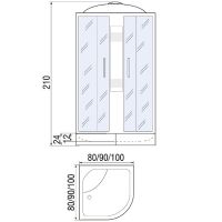 Душевая кабина River Nara 100x100 МТ 10000001355 с поддоном — фото 5, Душевые кабины