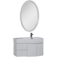 Комплект мебели для ванной Aquanet Сопрано 95 R 169345 Белый — фото 6, Комплекты мебели для ванной