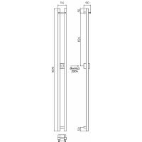 Электрический полотенцесушитель Terminus Дуо Стойка электро DUO проф 1600 4670078528377 Хром — фото 5, Электрические полотенцесушители