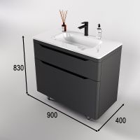 Товар: Тумба под раковину Style Line Марелла 90 Люкс Plus СС-00002418 Серый матовый антискрейтч - фото 7 Тумба под раковину Style Line Марелла 90 Люкс Plus СС-00002418 Серый матовый антискрейтч — фото 7, Мебель для ванной