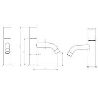 Смеситель для раковины Boheme Stick 121-BCR.2 Черный Хром — фото 2, Смесители