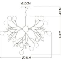 Товар: Люстра Artelamp Candy Белая Золото арт-A7274SP-36GO - фото 4 Люстра Artelamp Candy Белая Золото арт-A7274SP-36GO — фото 4, Люстры