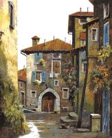 Фреска Ortograf Городской пейзаж живопись 11681 Фактура бархат FX Флизелин (2,2*2,7) Коричневый/Бежевый, Город/Живопись — фото 2, Фрески