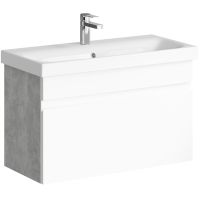 Тумба под раковину Aqwella Smart 80 SRT0108BS подвесная Бетон светлый — фото 1, Мебель для ванной