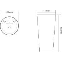 Раковина SantiLine 41 SL-4008 Под мрамор — фото 3, Раковины напольные