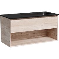 Тумба под раковину Sancos Marmi 1.0 100 R MR1.0100REG подвесная Дуб галифакс натуральный — фото 10, Мебель для ванной