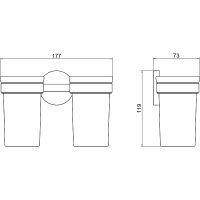 Товар: Стакан для зубных щеток Aquatek Европа AQ4117CR двойной Хром - фото 2 Стакан для зубных щеток Aquatek Европа AQ4117CR двойной Хром — фото 2, Мыльницы
