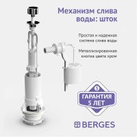 Сливная арматура Berges Eko 02 030202 с боковой подводкой — фото 3, Прочие комплектующие для слива и канализации