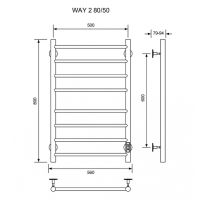 Электрический полотенцесушитель Ника Way-2 80/50 U Хром — фото 5, Электрические полотенцесушители