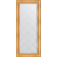 Зеркало Evoform Exclusive-G 158х69 BY 4159 с гравировкой в багетной раме - Травленое золото 99 мм — фото 1, Мебель для ванной