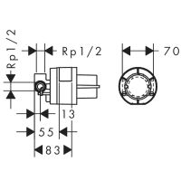 Смеситель для душа Hansgrohe Logis E 71608000 Хром — фото 5, Смеситель для душа