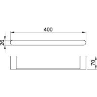 Полотенцедержатель Nofer Capri 16220.40.G Золото матовое — фото 2, Полотенцедержатели