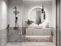 Керамогранит Meissen Skin серый ректификат 16668 44,8х89,8 см — фото 3, Керамогранит