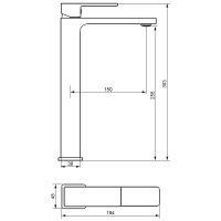 Товар: Смеситель для раковины Damixa Gala 530250300 Черный матовый - фото 4 Смеситель для раковины Damixa Gala 530250300 Черный матовый — фото 4, Смесители