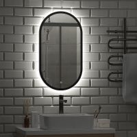 Зеркало Континент Prime 450х800 ЗЛП2199 с подсветкой Черное с сенсорным выключателем — фото 8, Зеркала в ванную комнату