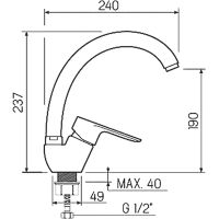 Смеситель для кухни Ростовская Мануфактура Сантехники SL131-011F Хром — фото 7, Смесители