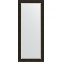 Зеркало Evoform Exclusive 154х64 BY 3930 с фацетом в багетной раме - Черное дерево с золотом 71 мм — фото 1, Мебель для ванной