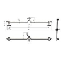 Душевая штанга Boheme Medici 416 Бронза — фото 2, Душевое оборудование. Душевая программа