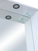 Зеркало со шкафом Runo Толедо 65 R 00000001040 с подсветкой Белое — фото 3, Зеркальные шкафы в ванную