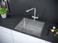 Товар: Кухонная мойка Paulmark Next 54 Uni PM215444-BS Брашированная сталь - фото 3 Кухонная мойка Paulmark Next 54 Uni PM215444-BS Брашированная сталь — фото 3, Кухонные мойки