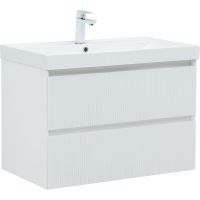 Тумба под раковину Aquanet Альтера 80 337156 подвесная Белая матовая — фото 1, Мебель для ванной