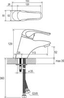 Смеситель для раковины Ravak Rosa RS 012.00 X070022 Хром — фото 6, Смесители