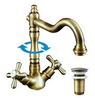 Смеситель для раковины Rav Slezak Morava Retro MK121.5/8SM Бронза — фото 1, Смесители для раковины