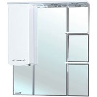 Зеркало со шкафом Bellezza Мари 75 L 4612912002018 с подсветкой Белое — фото 1, Зеркальные шкафы в ванную