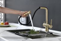 Смеситель для кухни Paulmark Serpentine Se213222-BR Бронза — фото 10, Смесители для кухни