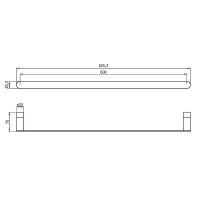 Полотенцедержатель Nofer Verona 16870.60.B Хром — фото 2, Полотенцедержатели