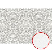 Фреска Ortograf Splendo 31740 Фактура бархат FX Флизелин (4*2,7) Белый/Серый, Дамаск — фото 1, Фрески