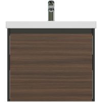 Товар: Тумба под раковину Cersanit Grande 60 64759 подвесная Черная Орех - фото 2 Тумба под раковину Cersanit Grande 60 64759 подвесная Черная Орех — фото 2, Мебель для ванной