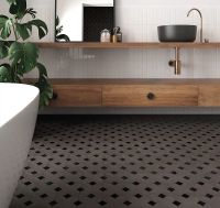 Вставка Equipe Kasbah Taco Black Hat 28978 3,2х3,2 см — фото 2, Керамогранит