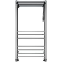 Водяной полотенцесушитель Terminus Валенсия П14 500х1000 4670078529480 с полкой Хром, нижнее подключение, G 1/2" ВР, с угловым соединением — фото 4, Водяные полотенцесушители