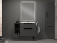 Тумба под раковину Cezares Urban 74 подвесная Grigio opaco без ножки и боковой полки арт-55160 — фото 3, Тумбы под раковину