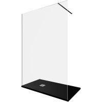 Душевая перегородка Allen Brau Infinity 1 140 3.21025.BA профиль Серебро браш стекло прозрачное — фото 1, Душевые перегородки