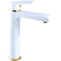 Смеситель для раковины Rav Slezak Colorado CO130.5BZ Белый Золото — фото 1, Смесители для раковины