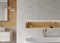 Керамическая плитка Gracia Ceramica Marble gloss white 01 010100001300 настенная 30x90 см — фото 3, Керамическая плитка