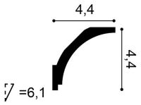 Карниз Orac Decor CX109 2000x44x44 мм — фото 2, Карнизы
