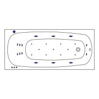 Акриловая ванна Whitecross Layla 180x80 0102.180080.100.ULTRA.GL с гидромассажем — фото 8, Ванны