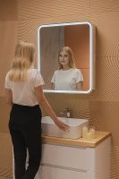 Зеркальный шкаф Silver Mirrors Фиджи Flip 70 LED-00002977 с подсветкой Белый с бесконтактным сенсором — фото 14, Зеркальные шкафы в ванную