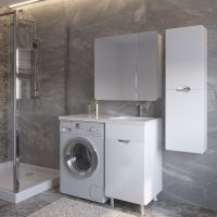 Шкаф пенал Stella Polar Кэтрин 35 SP-00001114 подвесной Белый — фото 2, Мебель для ванной