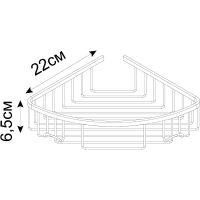 Полка корзина Fixsen Hotel угловая Золото-сатин арт-FX-31051-1G — фото 3, Полки для ванной и душа