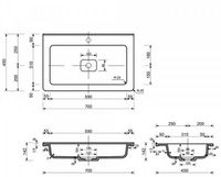 Раковина Эстет Каре Люкс 70 ФР-00006050 Белая — фото 6, Раковины встраиваемые сверху