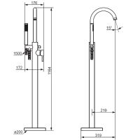 Товар: Смеситель для ванны Damixa Scandinavian Pure 365000000 Хром - фото 4 Смеситель для ванны Damixa Scandinavian Pure 365000000 Хром — фото 4, Смесители